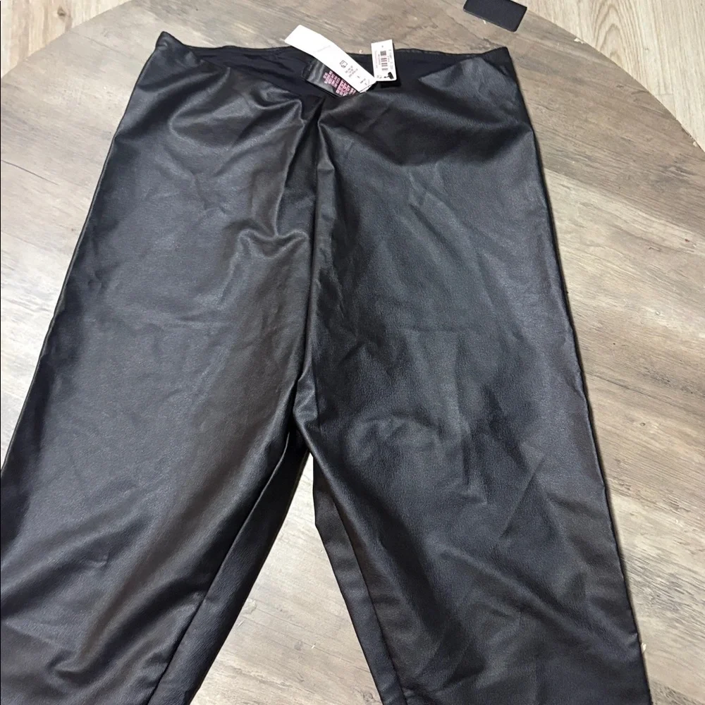 Victoria Secret Black Faux Leather Leggings